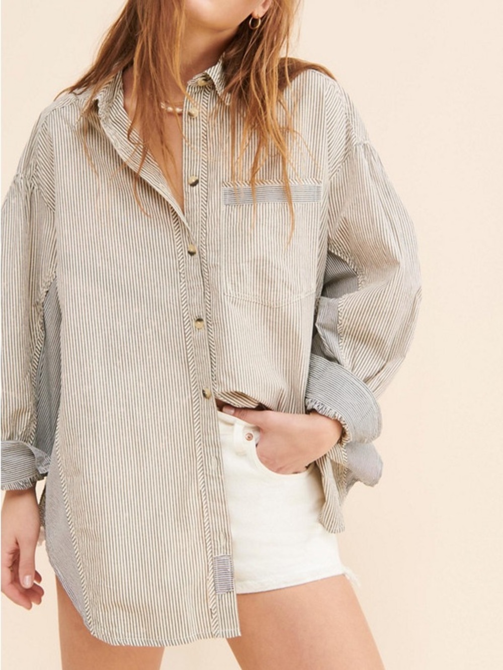 Free People Happy Hour Oxford Buttondown